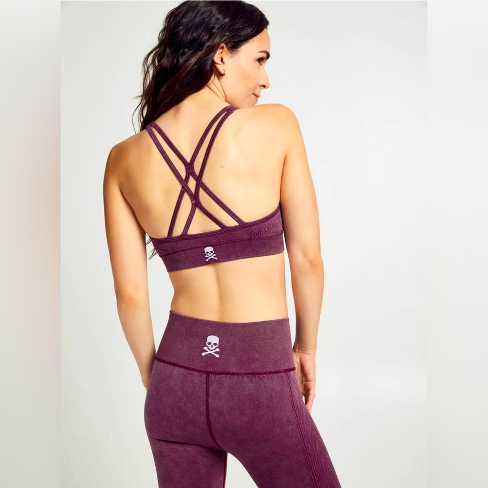 SOUL BY SOULCYCLE Burgundy Diamond Seamless Tight Size Small